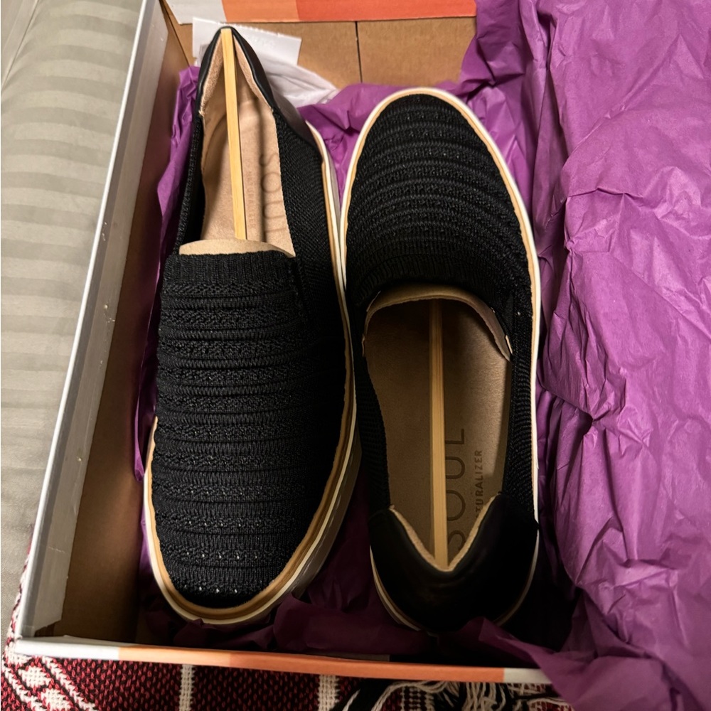 Slip on black shoes